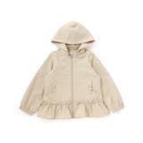 【撥水加工】サッカーチェックフード付きペプラムブルゾン(90~150cm) | BeBe | 詳細画像9 