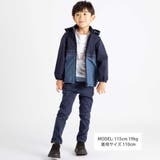 【撥水加工】リップストップフード付きバイカラーロゴブルゾン(90~150cm) | BeBe | 詳細画像2 