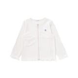 オフホワイト | 【UVカット 速乾】袖丈調節針抜きテレコ長袖ZIPカーディガン(90~130cm… | BeBe