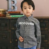 ネルチェックロゴプリントシャツ(90~150cm) | BeBe | 詳細画像1