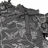 【お揃い】先染めチェックローズプリントフリルブラウス(90~160cm) | BeBe | 詳細画像10 