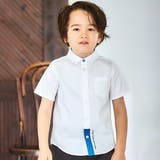 ポイント配色オックス半袖レギュラーシャツ(90~140cm) | BeBe | 詳細画像1 