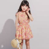 【DEVEAUX】水彩風花柄シャーリングブラウス(90~140cm) | BeBe | 詳細画像4