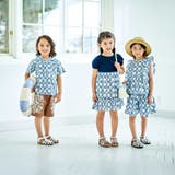 【お揃い】復刻アーカイブタイル柄肩フリルブラウス(100~150cm) | BeBe | 詳細画像6