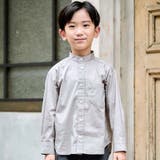 ストレッチウェザーバンドカラー長袖シャツ(110~130cm) | BeBe | 詳細画像1 