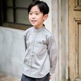 ストレッチウェザーバンドカラー長袖シャツ(110~130cm) | BeBe | 詳細画像3 
