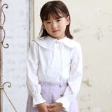 ストレッチウェザー付け襟キャンディスリーブブラウス(90~160cm) | BeBe | 詳細画像1