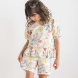 【お揃い】リップルマルシェフラワーパフスリーブブラウス(100~150cm) | BeBe | 詳細画像3 