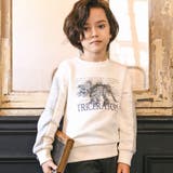 オフホワイト | ベア裏毛恐竜標本トレーナー(80~150cm) | BeBe