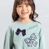 リボン刺しゅうギャザートレーナー(90~150cm) | BeBe | 詳細画像4 