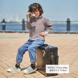 【お揃い】ボーダーリブZIPカラー長袖プルオーバー(90~160cm) | BeBe | 詳細画像2 