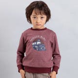 ボルドー | トレインプリントメランジトレーナー (90~150cm) | BeBe