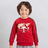 レッド | 【JALコラボ】飛行機刺しゅう袖切り替えラグラントレーナー(90~130cm) | BeBe