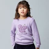 パープル | マシュマロウラケアニマルパッチ刺しゅうトレーナー(80~150cm) | BeBe
