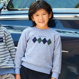 カットニットアーガイル刺しゅうプルオーバー(90~140cm) | BeBe | 詳細画像1