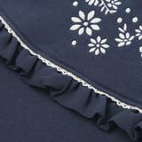 裏起毛フラワー刺しゅう切り替えフリルトレーナー(90~150cm) | BeBe | 詳細画像6 