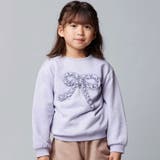 ラメフリルリボンモチーフトレーナー(90~160cm) | BeBe | 詳細画像1