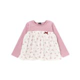 シャツコールGirlyフラワープリントドッキングプルオーバー | BeBe | 詳細画像1 