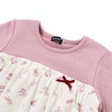 シャツコールGirlyフラワープリントドッキングプルオーバー | BeBe | 詳細画像3 