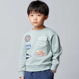 グリーン | 裏起毛ペナントワッペントレーナー(90~150cm) | BeBe