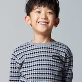 ダイヤMIXボーダーカットニットプルオーバー(90~150cm) | BeBe | 詳細画像4