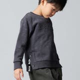 ムラ染めサイドスナップロゴパッチトレーナー(90~160cm) | BeBe | 詳細画像3 