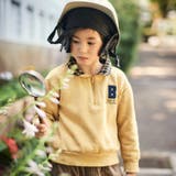 裏起毛チェック切り替えハーフジップトレーナー(90~150cm) | BeBe | 詳細画像1