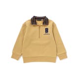 裏起毛チェック切り替えハーフジップトレーナー(90~150cm) | BeBe | 詳細画像8