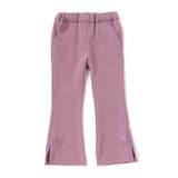パープル | リボンスリットダブルクロスロングパンツ(90~160cm) | BeBe