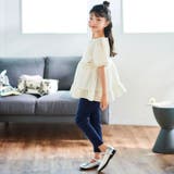 ストレッチツイルロゴ刺しゅうスリムロングパンツ(90~150cm) | BeBe | 詳細画像3 