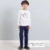 ストレッチジョグデニムバックステッチロゴロングパンツ(90~160cm) | BeBe | 詳細画像3