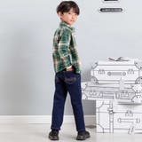 ストレッチジョグデニムバックステッチロゴロングパンツ(90~160cm) | BeBe | 詳細画像4