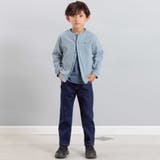 ストレッチジョグデニムバックステッチロゴロングパンツ(90~160cm) | BeBe | 詳細画像5