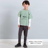 ミラノリブサイドラインテーパードロングパンツ(90~150cm) | BeBe | 詳細画像2