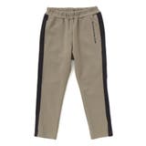 ベージュ | ミラノリブサイドラインテーパードロングパンツ(90~150cm) | BeBe