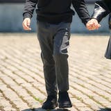 グレー系 | TRピンストライプテーパードロングパンツ(90~150cm) | BeBe