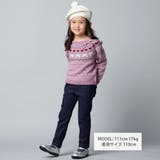 デニムムートン裏ファーリボンポイントスリムロングパンツ(80~160cm) | BeBe | 詳細画像3