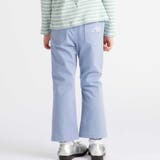 ブルー | ストレッチツイルリボン刺しゅうフレアロングパンツ(90~160cm) | BeBe