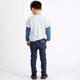 ストレッチツイルロゴ刺しゅうストレートロングパンツ(90~160cm) | BeBe | 詳細画像3 