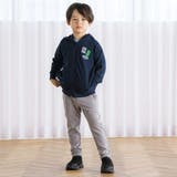 【抗菌防臭】ミラノリブポイントロゴ9分丈ロングパンツ(90~130cm) | BeBe | 詳細画像3 
