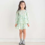 【お揃い】【リバティプリント】【日本製】フレンチ アイリスフレアキュロットパンツ… | BeBe | 詳細画像3 