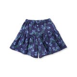 ネイビー系 | 【お揃い】【リバティプリント】【日本製】フレンチ アイリスフレアキュロットパンツ… | BeBe