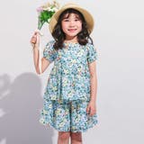 【お揃い】ドビーフラワーガーデンプリントキュロットパンツ(90~150cm) | BeBe | 詳細画像3 