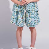 グリーン系 | 【お揃い】ドビーフラワーガーデンプリントキュロットパンツ(90~150cm) | BeBe