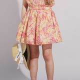 ピンク系 | 【DEVEAUX】水彩風花柄キュロットパンツ(90~150cm) | BeBe