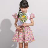【お揃い】フルールドゥジョワプリントフリルキュロットパンツ(90~150cm) | BeBe | 詳細画像3