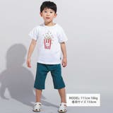 【WEB限定】ツイルストレッチポケットロゴプリントハーフパンツ(100~140c… | BeBe | 詳細画像2 