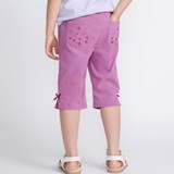 フラワー刺しゅうポケットストレッチウェザーカプリパンツ(90~160cm) | BeBe | 詳細画像1 