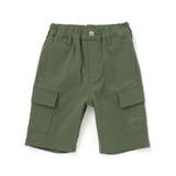 グリーン | ストレッチウェザーグラス刺しゅうカーゴハーフパンツ(90~160cm) | BeBe