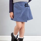 ブルー | モールスキンラップスカート風ショートパンツ(90~160cm) | BeBe